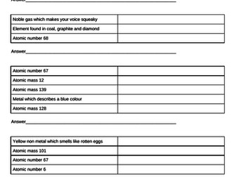 Festive Elements Scramble