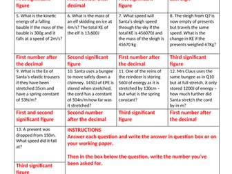 Christmas physics equations code break