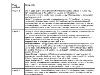 Green IT handbook Key Summaries (Unit 2 Global info Cambridge Technicals L3) with PH Your Flowers