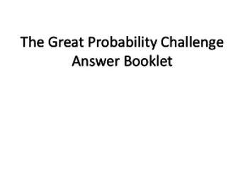 The Great Probability Group Challenge