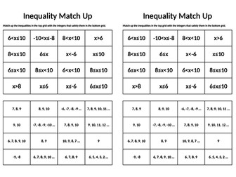 Inequality match up