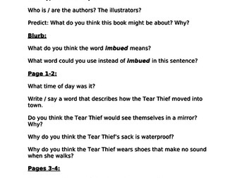 Reading Questions for The Tear Thief by Carol Ann Duffy