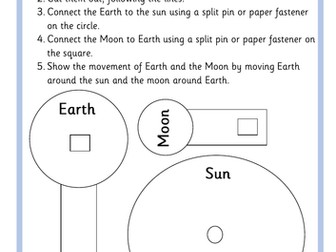 Make your own Orbiting Earth, Sun and Moon
