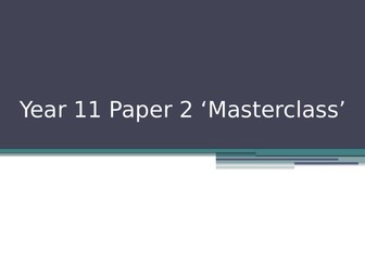 AQA English Language Paper 2 'Masterclass' lesson