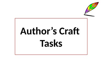 'Hard Times' Author's Craft Based Tasks