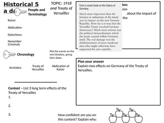 Nazi Germany 5-a-day revision activity - Edexcel IGCSE History