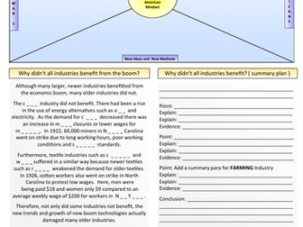 Why Did The US Economy Boom ?  ( Revision Template )