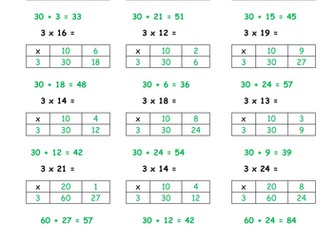 grid multiplication questions worksheets teaching resources