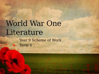 WW1 Poetry full SOW