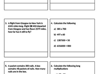 Whole Number Relay Race