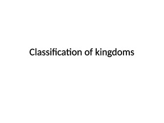 Classification of organisms