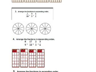 Compare and order fractions visually - KS2