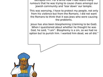 An inquiry into who was responsible for Jesus' death. Includes lesson and all resources.