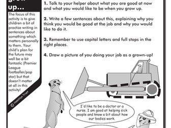 When i grow up eyfs activities picture