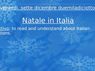 Chistmas ITALIAN KS3
