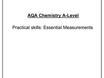 AQA A-Level Chemistry Required Practicals