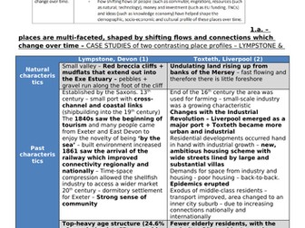 OCR A-Level Geography - Changing Spaces; Making Places Revision Guides