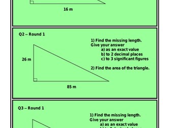 Pythagoras. Quiz. Revision.