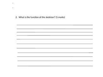 BTEC Sport Level 3 Skeletal System Exam