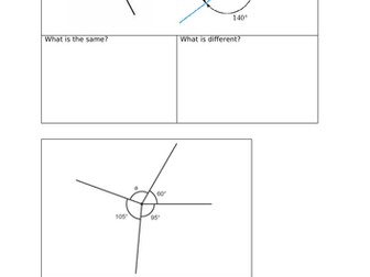 Maths Mastery Missing Angles Around a Point activities KS2