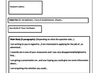 Formal Letter Template