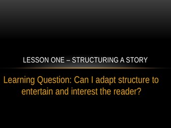KS4 Imaginative Writing: Structure