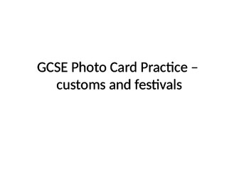 AQA German GCSE Photo Card - Customs and festivals