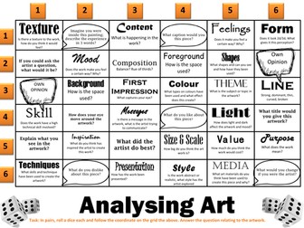 Analysing Art - Discussion Grid Game