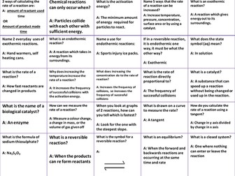 AQA Trilogy Revision Paper 2 Chemistry Q+A Cards