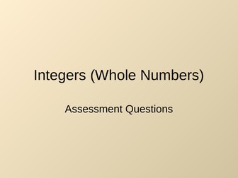 Numbers Assessment