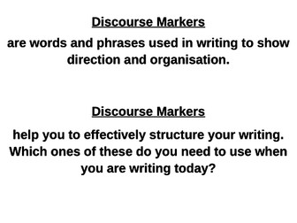 Discourse Markers - French