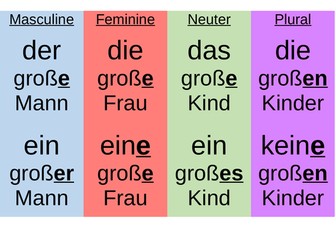 Display for German Cases