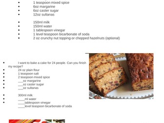 Doubling and Halving WW2 Rationing Activity