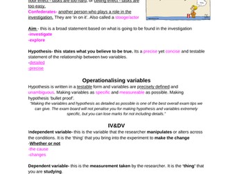 Research Methods Investigation Design OCR A Level Psychology