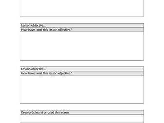 Lesson Objective Check - Plenary