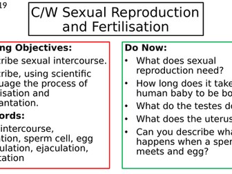Fertilisation and Sexual Reproduction
