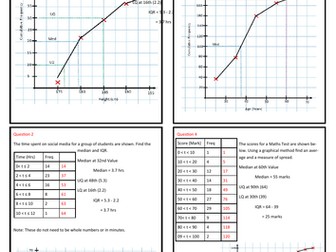 Drawing and Reading Cumulative Frequency Diagrams