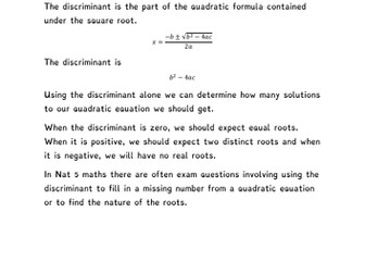 The Discriminant