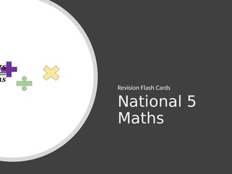 National 5 Maths Revision Flash Cards