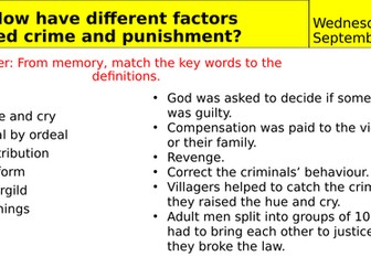 Factors effecting crime and punishment
