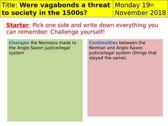 Were vagabonds a threat in the 1500s?