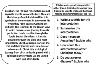 OCR A-Level RS: Augustine on Human Nature Whole Unit