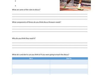 Non Participant Worksheet PE- Discuss