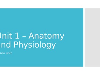 Level 3 BTEC Sport Anatomy & Physiology A01: Structure of the skeleton