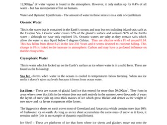 Key Components of the Water Cycle (AQA A Level Geography Revision Notes)