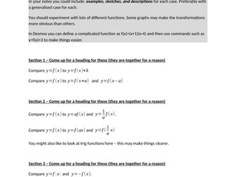 Transforming Graphs Investigation