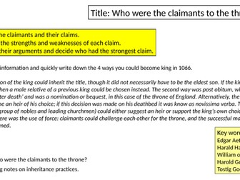 1.3 Claimants to the throne