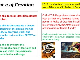 In Praise of Creation Lesson 2