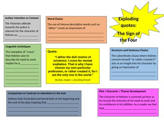 The Sign of the Four Quotation Analysis