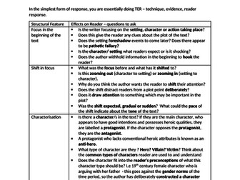 AQA Language Paper 1 Q3 Higher Ability